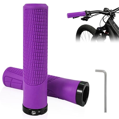 xiaoxiaozhijia Poignée de Guidons pour Vélo,Guidon de Vélo Universel de 22 mm,Corne Velo Guidon pour VTT/BMX/BMX/Scooter/Trottinette/Vélo Pliant/Vélo de Ville (Violet)