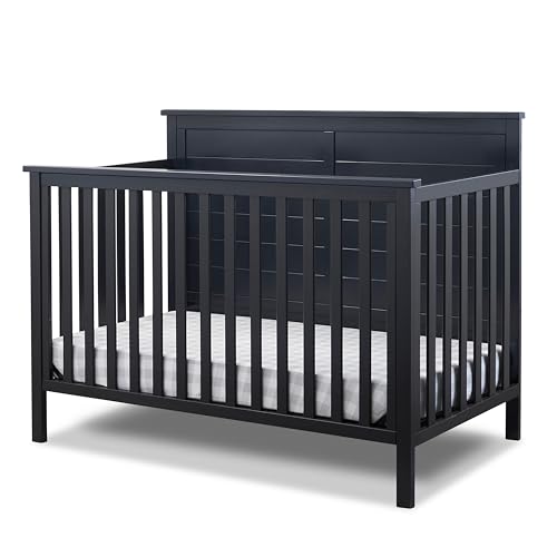 Sorelle Furniture Ashley Crib, Classic 4-in-1 Convertible Pannel Crib, Baby Crib Made of Wood, Non-Toxic Finish, Wooden Baby Bed, Toddler Bed, Child’s Daybed and Full-Size Bed, Nursery Furniture