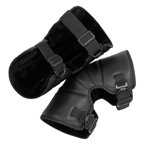 Outanaya Rodilleras de Moto para Invierno Diseño Corto y Material Pu, Protección Resistente al Viento para Hombres y Mujeres en Ciclismo y Bicicletas Eléctricas