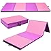 Giantex 4'x10'x2 Gymnastics Mat Folding Panel Thick Gym Fitness Exercise (Purple/Pink)