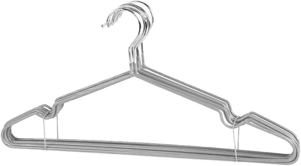 HCZKIUJY 10pcs Metal Hangers Non-Slip Adult Coat Hangers Space Saving Clothes Hangers For Shirts Sweaters Dress hangers for clothes non slip