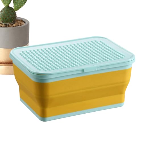 Cubo de juguetes, organizador grande plegable de silicona, de juguetes decorativa para niños, para rompecabezas, bloques de construcción, ropa, sala de juegos, armario, dormitorio