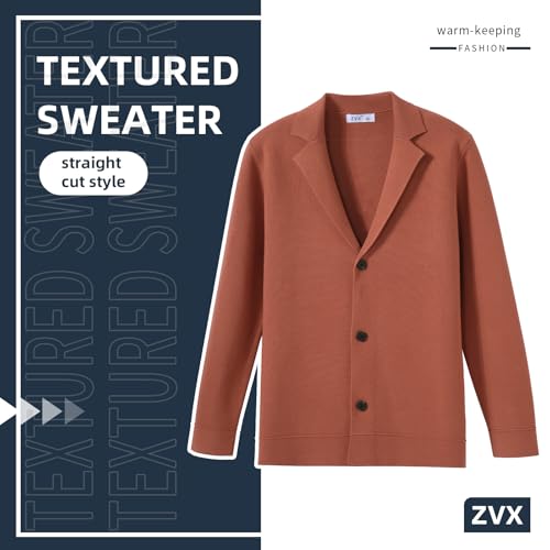 Image of Men's Cardigan Sweater Button Front V-Neck Long Sleeve Knit Sweaters