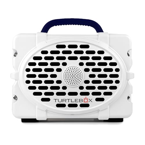 Image of Turtlebox Original Gen 3: Portable Outdoor Bluetooth Speaker - Ultra-Loud (120dB), Waterproof (IP67), Rugged, Impact-Resistant, 3-Day Battery | Party Mode: Unlimited Pairing Stereo, White /Navy