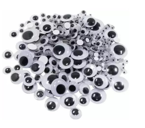 Goggly Eyes/Mix Size Moving Eyes/Goggly Eyes for Craft, Decorations, DIY, etc. (100 Pieces)-image-38