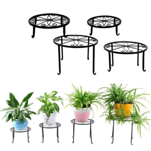 Support de plante en fer forge robuste et stable pour pot de fleurs - 4