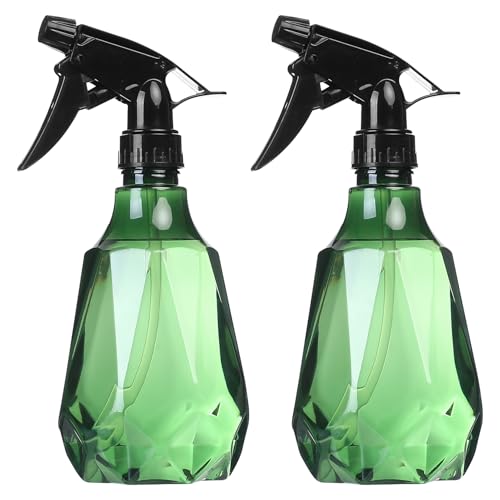 2 Pcs Pulverizador, 500ML Bote Spray Pulverizador Plantas, Botella de Spray Vacia, Spulverizador Agua, Atomizador de Agua Plástico, Spray Bottle Botellas de Pulverización para Hogar Jardín Cabello