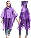 HOOMBOOM Reusable Rain Ponchos with Drawstring Hood for Adults, Waterproof Thicken Rain Coat, 2 Packs