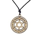 joyeria judia mexico Colgante elegante: el colgante redondo con la estrella de David es elegante y brillante, que simpoliza la protección, bueno para tus hijos, hermano, hermana, amantes, amigos en Navidad, Día de Acción de Gracias, Día de San Valentín.