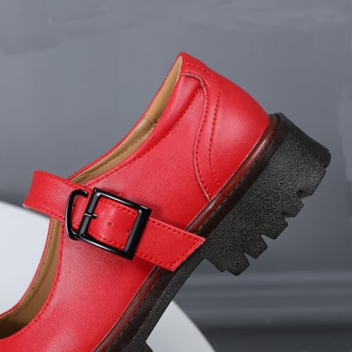 Image of XMM Mary Jane Shoes Women Flat Mary Janes for Womens Comfort Dressy Casual School Cute Non-Slip Work Shoes