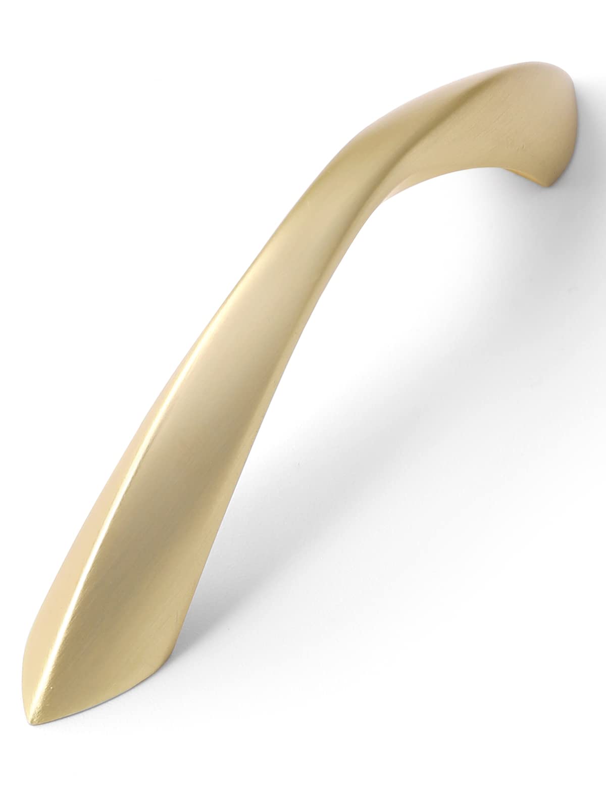 Brushed Gold Cabinet Pulls 3 Inch Arch Twisted Brass Handles Drawer Kitchen Cupboard Bathroom Dresser Cabinet Hardware Zinc Alloy 10 Pack