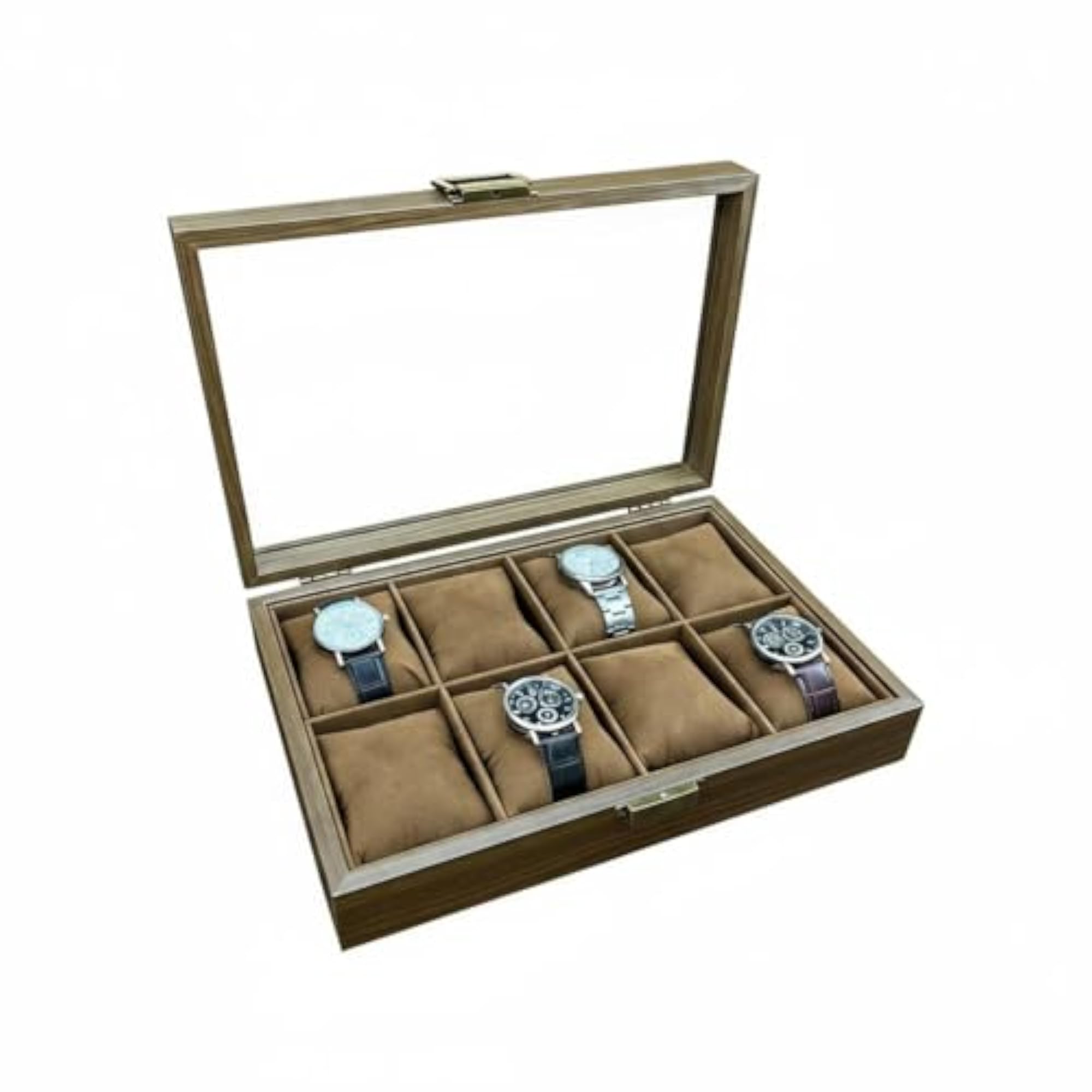 Clear View Lid Watch Storage Box, 8 Slots