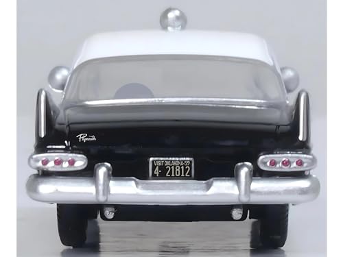 Oxford Diecast 1959 Plymouth Savoy 1:87 negro y blanco miniatura 4