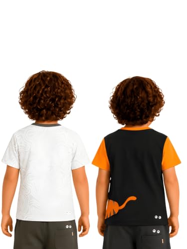 Image of Pilolo Kids Soft Cotton Lycra Pocket T-Shirt for Boys - (Combo Pack of 2)