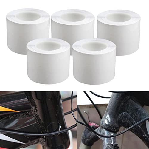 Cinta protectora para bicicleta Baoblaze, 5 rollos, película de poliuretano transparente resistente al agua y al desgaste, 15 x 100 cm por rollo miniatura 4