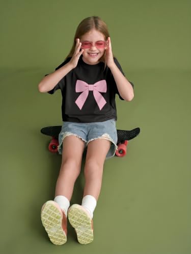 Image of Girls Athletic Oversized Crop Tops Kids Drop Shoulder Short Sleeve T Shirts Workout Tees 5-14 Years