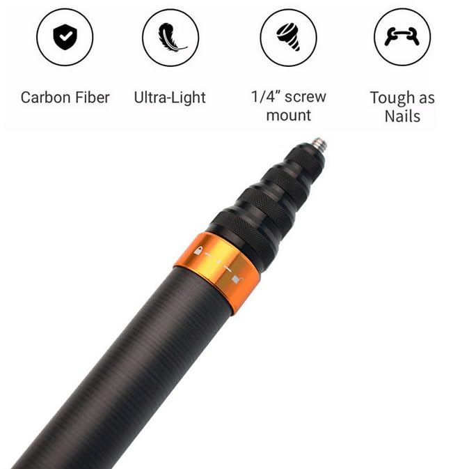 XYYORITRIX Selfie Stick for Insta360 X5 X4 X3 X2/ONE RS/ONE R/Insta360 Ace pro, Extra Long 300cm Telescopic Carrying Pole Compatible with Action 5 Pro/Action 4 3 2/Gopro Hero Series