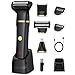 Body Trimmer Men 3 in 1, Pubic & Ball Trimmer Man IPX7 Waterproof, Rechargeable Body Shavers for Men with 2 Combs, Painless Nose Hairs Trimmer for Man,Wet & Dry