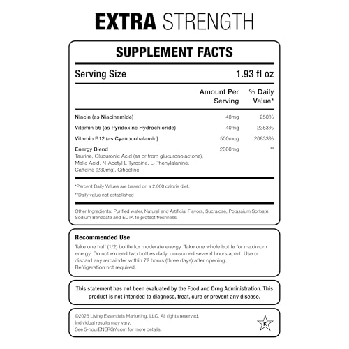 Image of 5-hour ENERGY VARIETY PACK Cotton Candy, Birthday Cake & Fruity Rainbow Flavors, 30 Count, 1.93 Fl Oz Energy Shot, Extra Strength, Amino Acids, B Vitamins, Sugar Free and Zero Calories