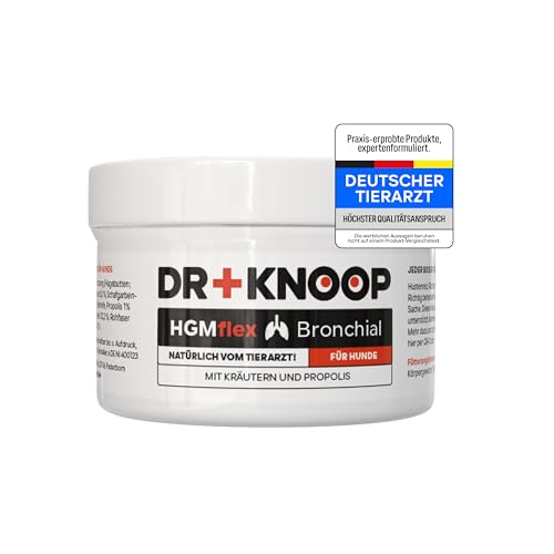 HGM Hund Schleimlöser mit Bronchialkräutern, unterstützt Atemwege & Bronchien, natürliches Pulver für Hunde zur Atemunterstützung & Schleimlösung, HGMflex 75 g