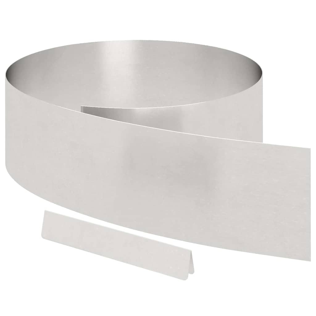 EBZFASO Steel Lawn Edging, Steel Edging Border 10-20cm Heights(Stainless Steel,450x20cm)