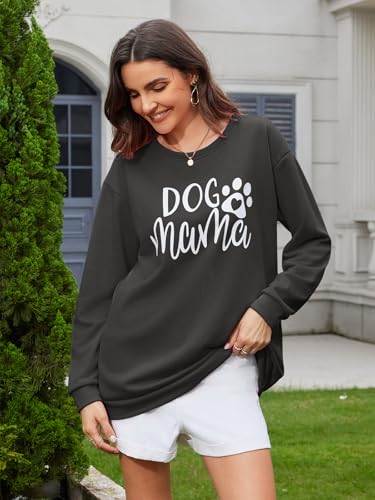 Mk Shop Limited Dog Mom Sweatshirt For Women Cute Dog Paw Graphic Long Sleeve Pullover Blouse(S-2Xl) thumb #1