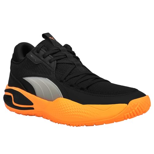 PUMA Mens Court Rider I Basketball Sneakers Shoes - Black, Orange2