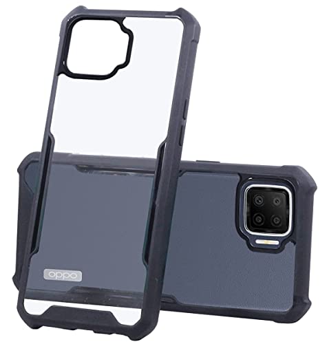 Image of Jkobi Back Cover Case for Oppo F17 (Shockproof with Polycarbonate Clear Panel | Professional Black)