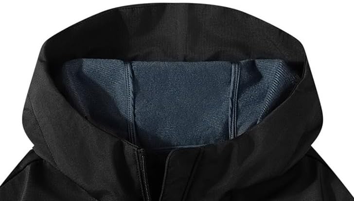 Mens Outdoor Jacket Spring Fall Softshell Hooded Windproof Breathable Warm Hiking Climbing Outerwear