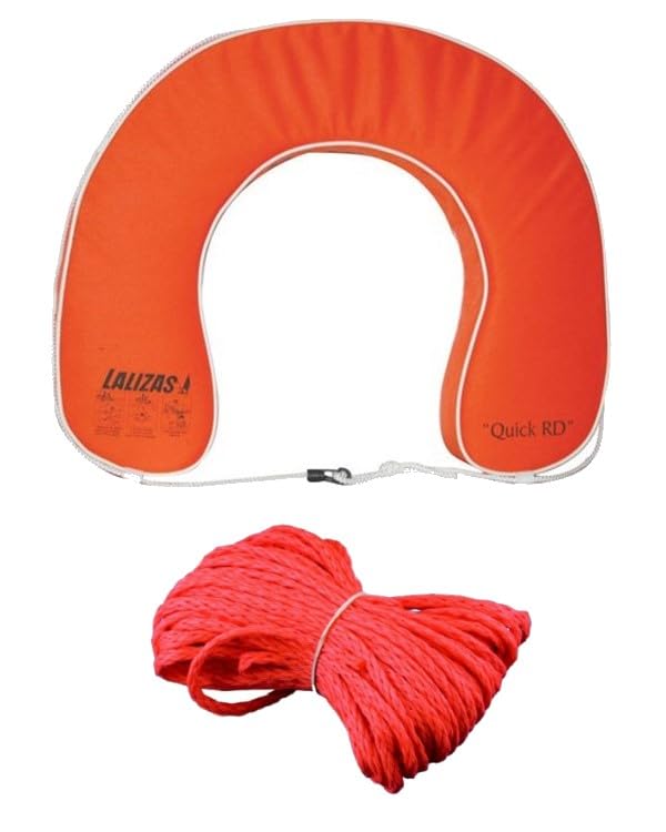 Hufeisen Rettungsring mit 30 Meter Wurfleine