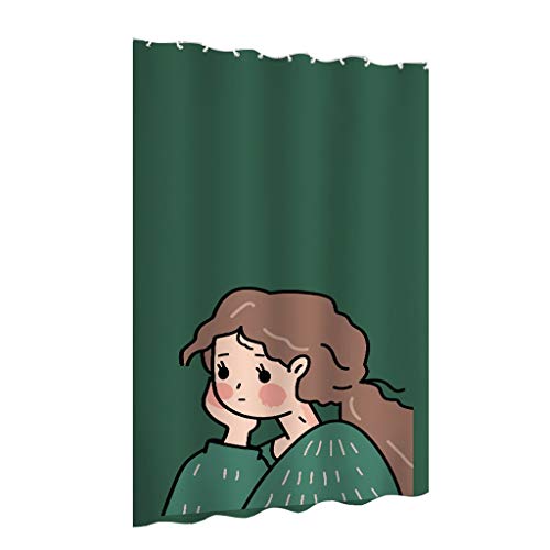 Rideau de douche anti-moisissure imperméable E 180x200cm - 2