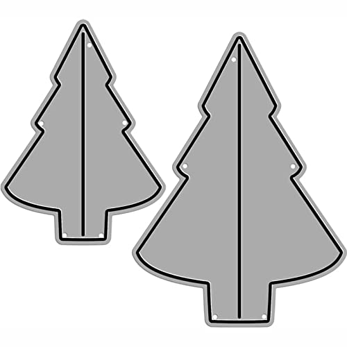 Folded Trees Shape Ornaments Metal Paper Cutting Dies Stencils for DIY Scrapbooking/Photo Album Decorative Embossing DIY Paper Cards