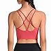 CheChury Reggiseno Sportivo da Donna Senza Ferretto Reggiseni con Imbottito Removibile Yoga Fitness Top per Fitness Allenamento Corsa Yoga Canotta,Rosso,M