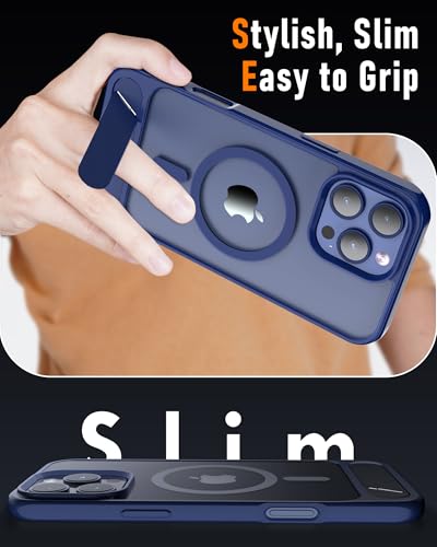 Coque iPhone 16 Pro Max fine et translucide bleue offrant une sécurité militaire