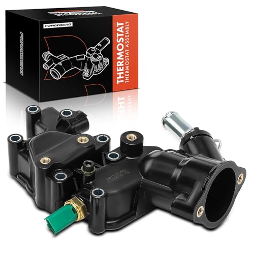 Frankberg Engine Coolant thermostat Housing thermostatHousing 103°C Compatible with C3 II SC 1.1L 1.4L 2009-2016 206 SW 2E/K 1.1L 1.4L 2002-2007 C3 II SC 1.1L 1.4L 2009-2016 Replace# 9654775080