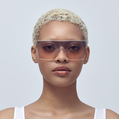 Mad Shade Sunglasses for Men & Women, Elegant Monochrome Visor Glasses Gradient Lens, Summer Eyewear with UV400 Protection3