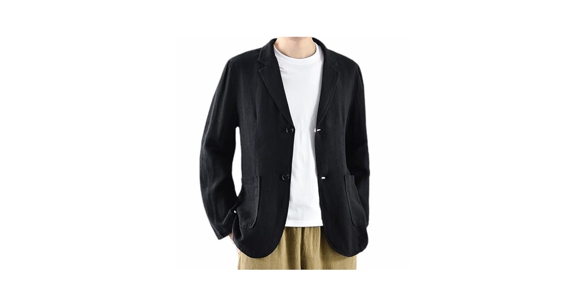 【OHESHIO】25ss REGULAR BLAZER JACKET GIBZ Men's Japanese Linen Blazer Simple Solid Color Lapel