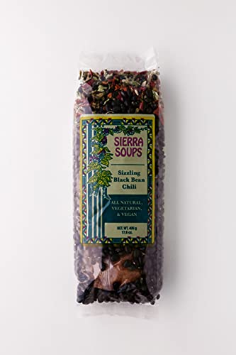 Sierra Soups Sizzling Black Bean Chili, 17-Ounce Bags (Pack of 6)