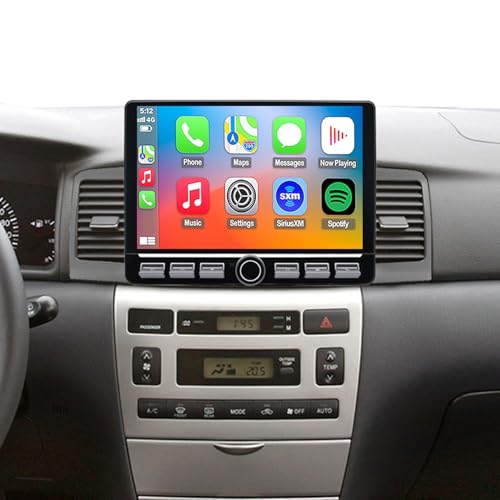 4G LTE QLED Radio for Corolla 2003 2004 2005 2006 2007 2008 Upgrade | 8-Core CPU Touch Screen Stereo | Wireless CarPlay & Android Auto | Free Camera