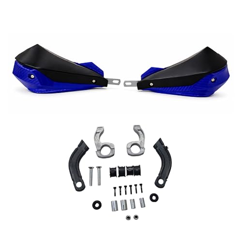 Image of Universal Motorcycle Hand Guard Wind Protector | Durable ABS Handguards for All Bikes Model (Black /Blue)