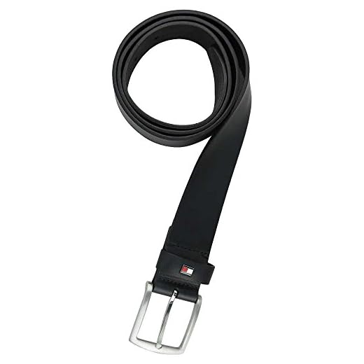 Tommy Hilfiger New Denton Belt 4.0 E367863162 Cinturones, Negro (Black), 100 Hombre