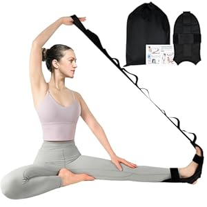 Yoga Stretching Strap,Peaken Flexstrap ​Leg Stretcher Strap with 7 Adjustable loops,Fascia Stretcher for Physical Therapy,Plantar Fasciitis Relief,Pilates,Dance,Gymnastics