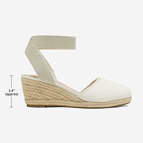 Image of DREAM PAIRS Women's Ankle Strap Wedge Sandals | Espadrilles Sandals, Elastic Ankle Strap, Cushioned Comfort for Summer Outfit, Fashion Dressy Shoes
