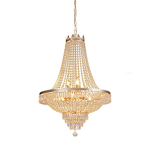 Modern Flush Mount Crystal Chandelier, 110V 40W Raindrops Pendant Light Fixture, for Bedroom, Ceiling Lighting Decoration