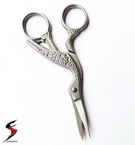 KATX Sliver Stork Embroidery Scissors and Cross Stitch Sewing Bird Small Tool Scissor