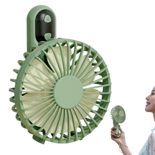 Ventilador eléctrico portátil, ventilador portátil de mano - Recargable Samll - Refrigeración por aire portátil de 3 velocidades, accesorios de viaje de para hombres y mujeres
