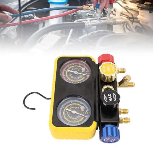 Juego profesional de manómetros AC para refrigerantes R410a, R22 y R134a, rendimiento estable para gestión de sistemas HVAC miniatura 5