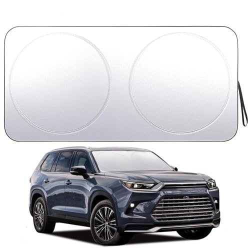YIDEEAUTO Windshield Sun Shade Car Window Shade UV Reflector Keeps Vehicle Cool Folding Sun Visor Heat and Sun Reflector (Large 63 x 33.9 inches
