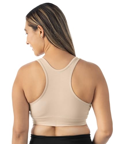 Image of Kindred Bravely French Terry Racerback Nursing Sleep Bra for Maternity /Breastfeeding (Beige, Small)