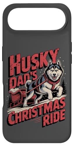 Husky Dad's Christmas Ride Funny Holiday Dog スマホケース iPhone Air 用